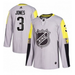 Youth Adidas Columbus Blue Jackets 3 Seth Jones Authentic Gray 2018 All Star Metro Division NHL Jersey 
