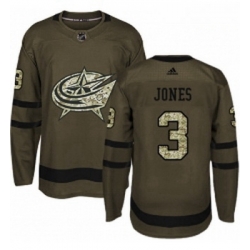 Youth Adidas Columbus Blue Jackets 3 Seth Jones Authentic Green Salute to Service NHL Jersey 