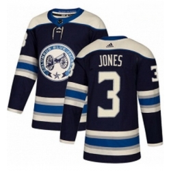Youth Adidas Columbus Blue Jackets 3 Seth Jones Authentic Navy Blue Alternate NHL Jersey 