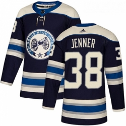 Youth Adidas Columbus Blue Jackets 38 Boone Jenner Authentic Navy Blue Alternate NHL Jersey 