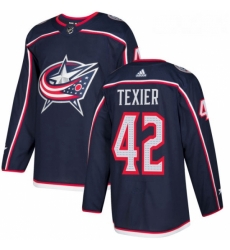 Youth Adidas Columbus Blue Jackets 42 Alexandre Texier Premier Navy Blue Home NHL Jersey 