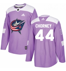 Youth Adidas Columbus Blue Jackets 44 Taylor Chorney Authentic Purple Fights Cancer Practice NHL Jersey 