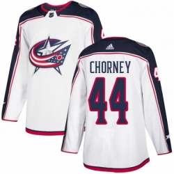 Youth Adidas Columbus Blue Jackets 44 Taylor Chorney Authentic White Away NHL Jersey 