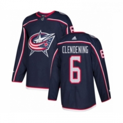 Youth Adidas Columbus Blue Jackets 6 Adam Clendening Premier Navy Blue Home NHL Jersey 