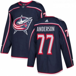 Youth Adidas Columbus Blue Jackets 77 Josh Anderson Authentic Navy Blue Home NHL Jersey 