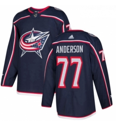 Youth Adidas Columbus Blue Jackets 77 Josh Anderson Premier Navy Blue Home NHL Jersey 