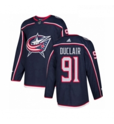 Youth Adidas Columbus Blue Jackets 91 Anthony Duclair Authentic Navy Blue Home NHL Jersey 