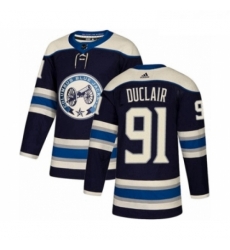 Youth Adidas Columbus Blue Jackets 91 Anthony Duclair Premier Navy Blue Alternate NHL Jersey 