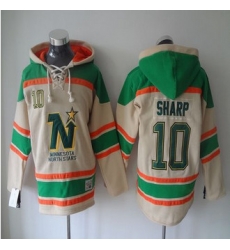 Dallas Stars #10 Patrick Sharp Cream Sawyer Hooded Sweatshirt Stitched NHL Jersey