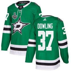 Men Adidas Dallas Stars 37 Justin Dowling Green Home Authentic 2020 Stanley Cup Final Stitched NHL Jersey