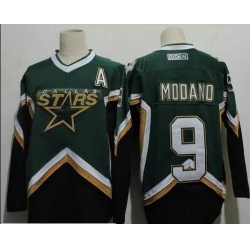 Men Dallas Stars 9 Mike Modano 2005 White CCM Throwback Stitched Vintage Hockey Jersey