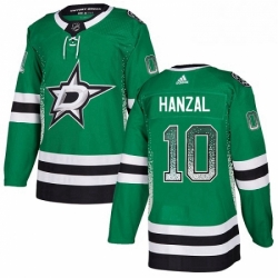 Mens Adidas Dallas Stars 10 Martin Hanzal Authentic Green Drift Fashion NHL Jersey 