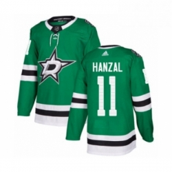 Mens Adidas Dallas Stars 11 Martin Hanzal Premier Green Home NHL Jersey 
