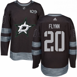 Mens Adidas Dallas Stars 20 Brian Flynn Authentic Black 1917 2017 100th Anniversary NHL Jersey 