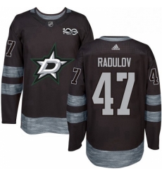 Mens Adidas Dallas Stars 47 Alexander Radulov Authentic Black 1917 2017 100th Anniversary NHL Jersey 