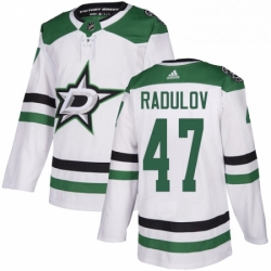 Mens Adidas Dallas Stars 47 Alexander Radulov White Road Authentic Stitched NHL Jersey 