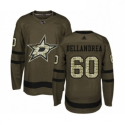 Mens Adidas Dallas Stars 60 Ty Dellandrea Authentic Green Salute to Service NHL Jersey 
