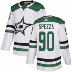 Mens Adidas Dallas Stars 90 Jason Spezza White Road Authentic Stitched NHL Jersey 