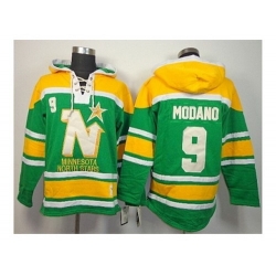 NHL Jerseys Dallas Stars #9 Modano Green-yellow[pullover hooded sweatshirt]