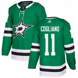 Stars #11 Andrew Cogliano Green Home Authentic Stitched Hockey Jersey