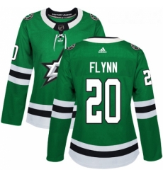 Womens Adidas Dallas Stars 20 Brian Flynn Authentic Green Home NHL Jersey 