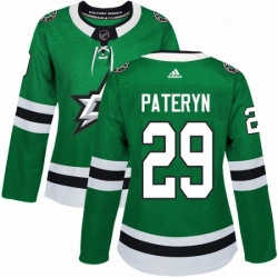 Womens Adidas Dallas Stars 29 Greg Pateryn Authentic Green Home NHL Jersey 