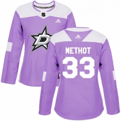 Womens Adidas Dallas Stars 33 Marc Methot Authentic Purple Fights Cancer Practice NHL Jersey 