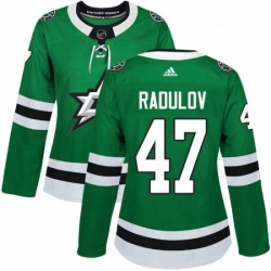 Womens Adidas Dallas Stars 47 Alexander Radulov Authentic Green Home NHL Jersey 