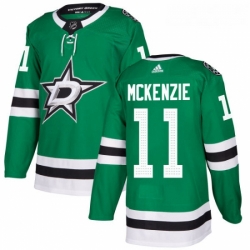 Youth Adidas Dallas Stars 11 Curtis McKenzie Authentic Green Home NHL Jersey 