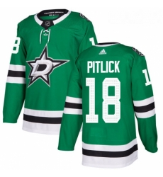 Youth Adidas Dallas Stars 18 Tyler Pitlick Premier Green Home NHL Jersey 