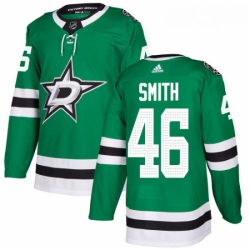 Youth Adidas Dallas Stars 46 Gemel Smith Premier Green Home NHL Jersey 
