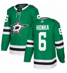 Youth Adidas Dallas Stars 6 Julius Honka Authentic Green Home NHL Jersey 