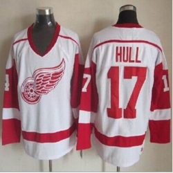 Detroit Red Wings #17 Brett Hull White CCM Throwback Stitched NHL Jersey