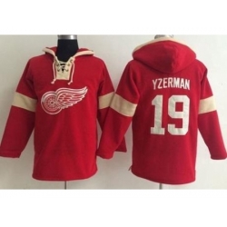 Detroit Red Wings 19 Steve Yzerman Red Pullover NHL Hoodie