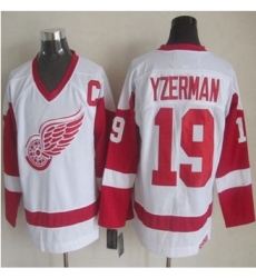 Detroit Red Wings #19 Steve Yzerman White CCM Throwback Stitched NHL jersey