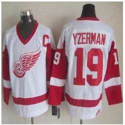 Detroit Red Wings #19 Steve Yzerman White CCM Throwback Stitched NHL jersey