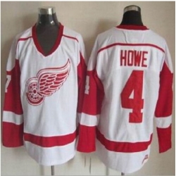Detroit Red Wings #4 Gordie Howe White CCM Throwback Stitched NHL Jersey