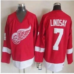 Detroit Red Wings #7 Ted Lindsay Red CCM Throwback Stitched NHL Jersey