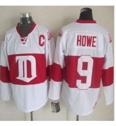 Detroit Red Wings #9 Gordie Howe White Winter Classic CCM Throwback Stitched NHL jersey