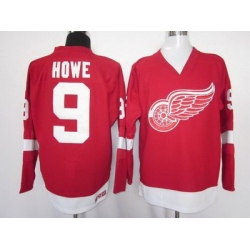 Detroit Red Wings #9 Gordon Howe Red CCM NHL Jersey