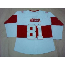 Detroit Red Wings Premier #81 Hossa White Hockey Jersey