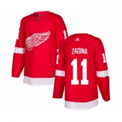 Mens Adidas Detroit Red Wings 11 Filip Zadina Premier Red Home NHL Jersey 