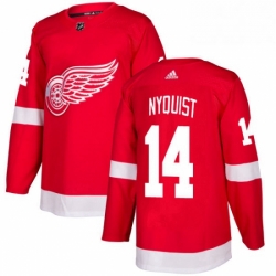 Mens Adidas Detroit Red Wings 14 Gustav Nyquist Premier Red Home NHL Jersey 