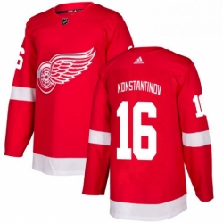 Mens Adidas Detroit Red Wings 16 Vladimir Konstantinov Authentic Red Home NHL Jersey 