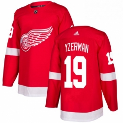 Mens Adidas Detroit Red Wings 19 Steve Yzerman Authentic Red Home NHL Jersey 