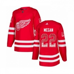 Mens Adidas Detroit Red Wings 22 Wade Megan Authentic Red Drift Fashion NHL Jersey 