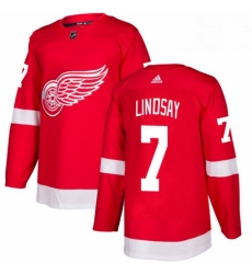 Mens Adidas Detroit Red Wings 7 Ted Lindsay Premier Red Home NHL Jersey 