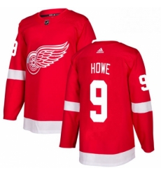 Mens Adidas Detroit Red Wings 9 Gordie Howe Premier Red Home NHL Jersey 