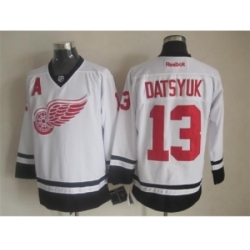NHL Detroit Red Wings #13 Pavel Datsyuk black-white jerseys