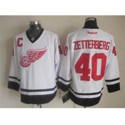 NHL Detroit Red Wings #40 Henrik Zetterberg black-white jerseys